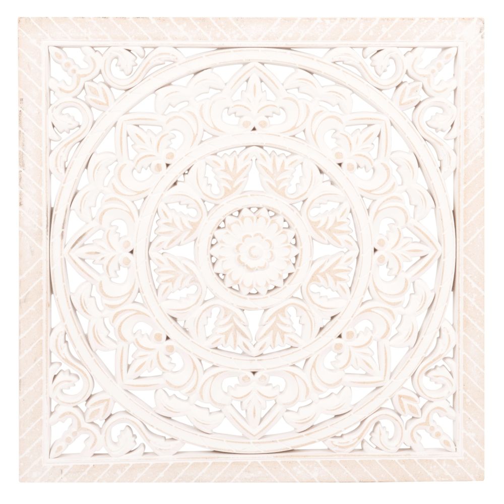 Déco murale sculpté blanche 40x40 Déco murale sculpté blanche 40x40