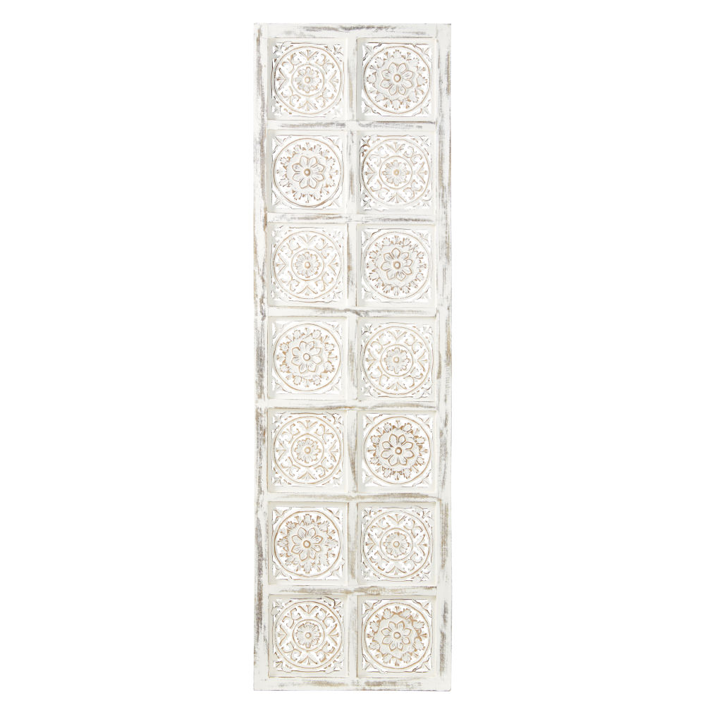 Déco murale sculptée blanche 51x172 Déco murale sculptée blanche 51x172