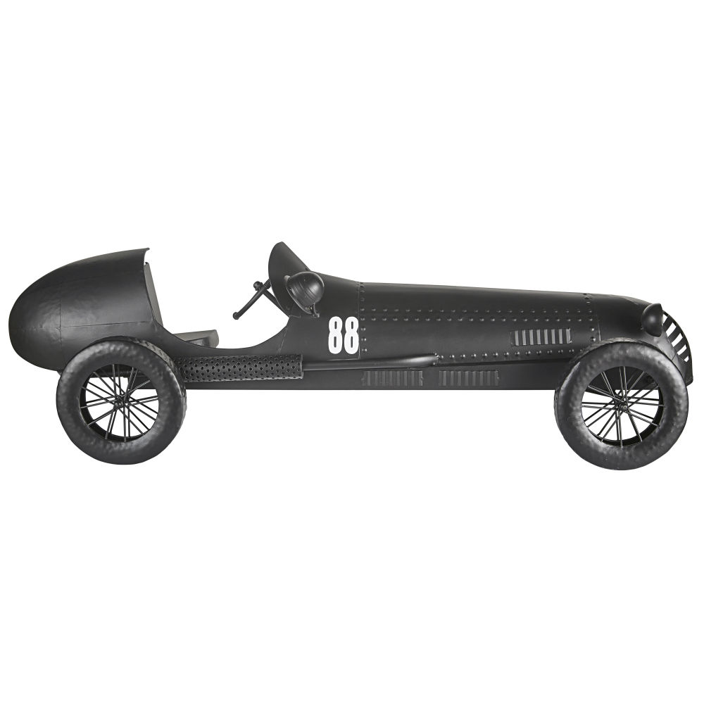 Déco murale voiture en métal noir 119x35 Déco murale voiture en métal noir 119x35