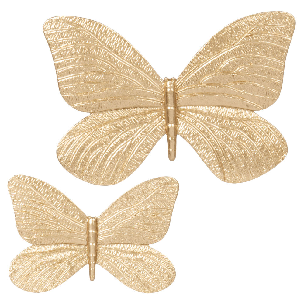 Déco murales papillons dorés (x2) 12x8 Déco murales papillons dorés (x2) 12x8