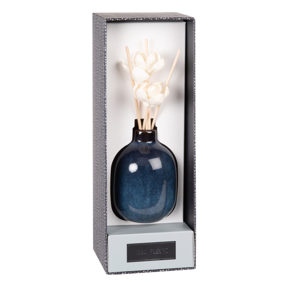 Diffuseur en céramique bleue ornements fleurs 100 ML Diffuseur en céramique bleue ornements fleurs 100 ML