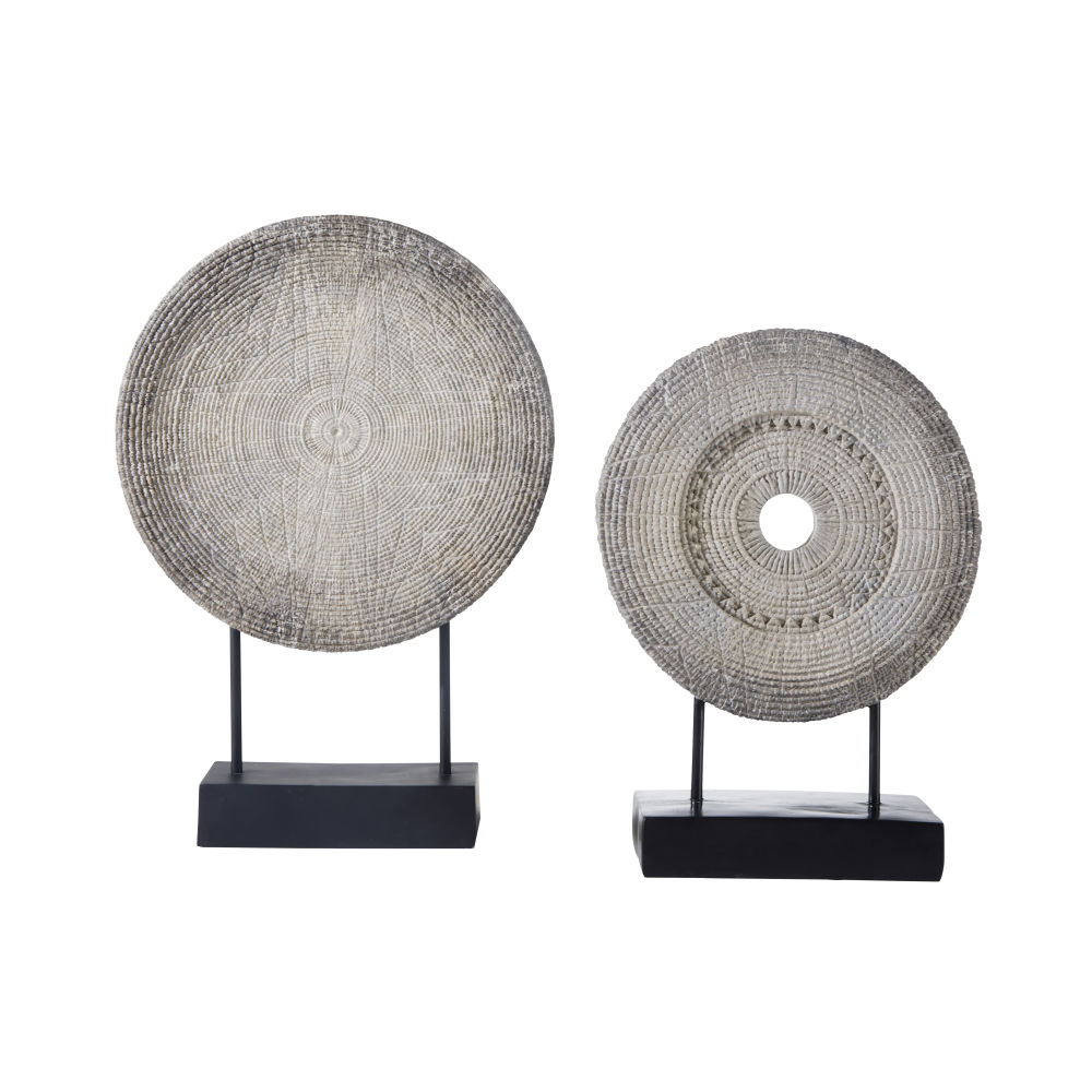 Disques décoratifs sur socle H57 (X2) (photo) Disques décoratifs sur socle H57 (X2)