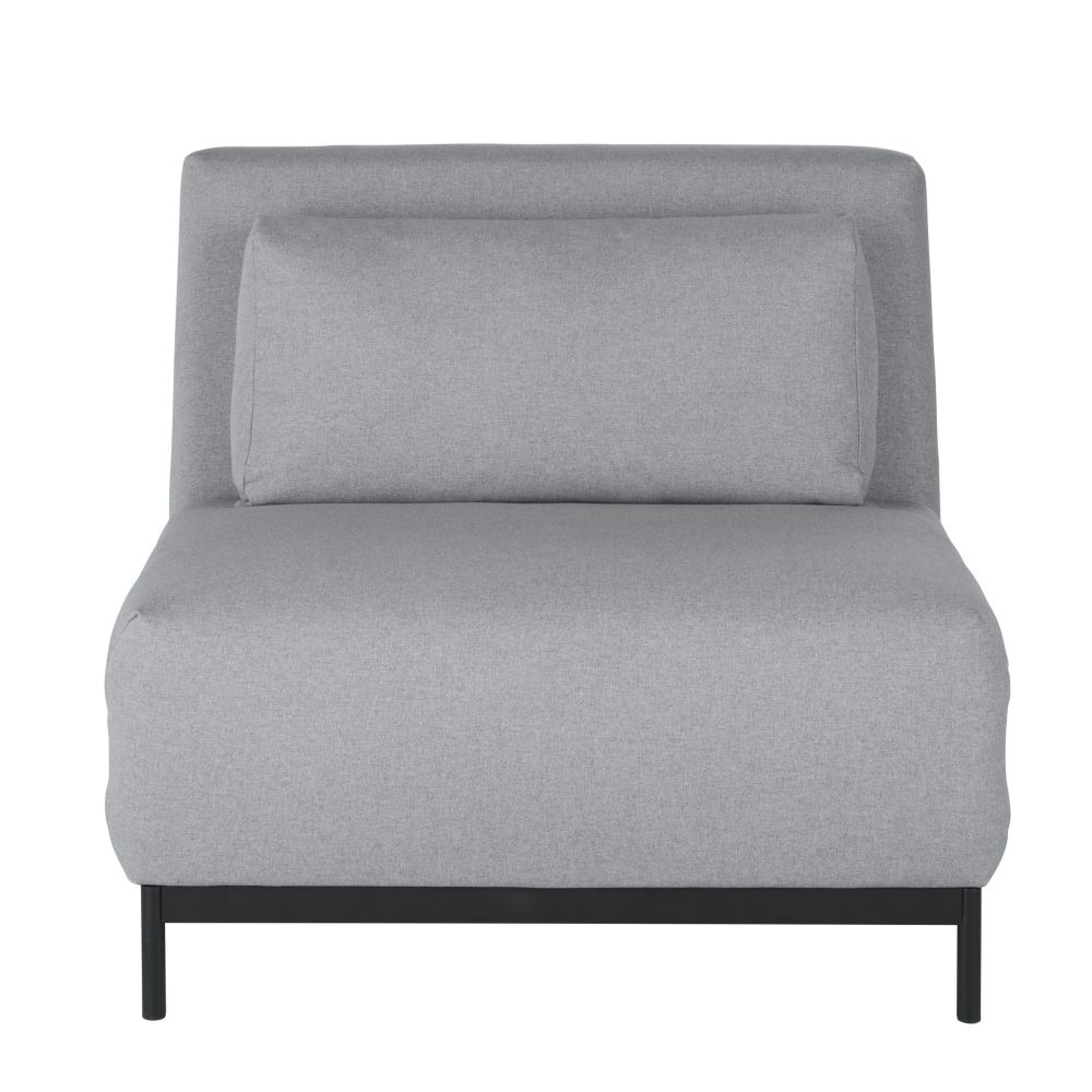 Divano letto professionale 1 posto grigio - Modello Contemporaneo - Grigio - Tessuto - Maisons du Monde