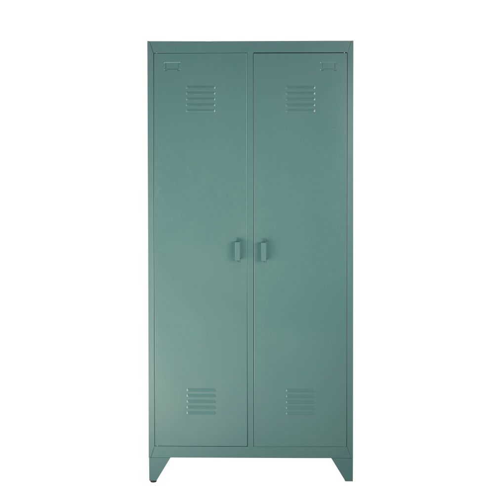 Dressing 2 portes en métal vert foncé Dressing 2 portes en métal vert foncé