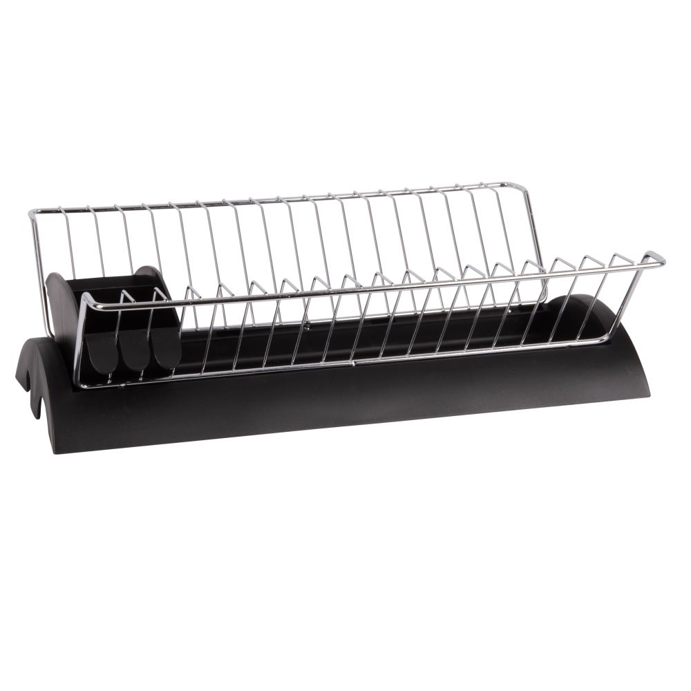 Egouttoir en métal et plastique gris