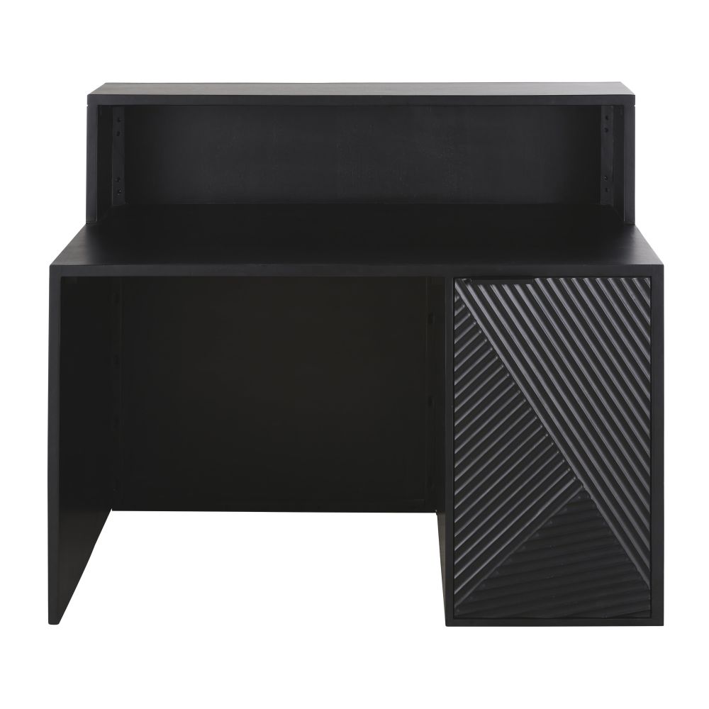 Encimera profesional con 1 puerta de madera de mango y metal color negro Estilo vintage Metal Maisons du monde