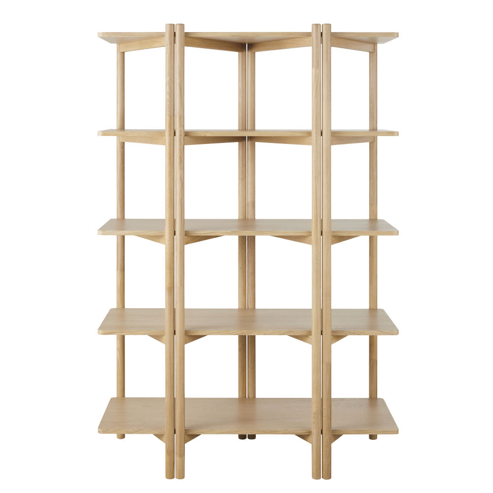 Etagère 5 niveaux placage en bois de chêne Etagère 5 niveaux placage en bois de chêne