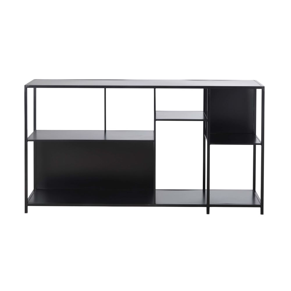 Etagère basse en métal fin noir Etagère basse en métal fin noir