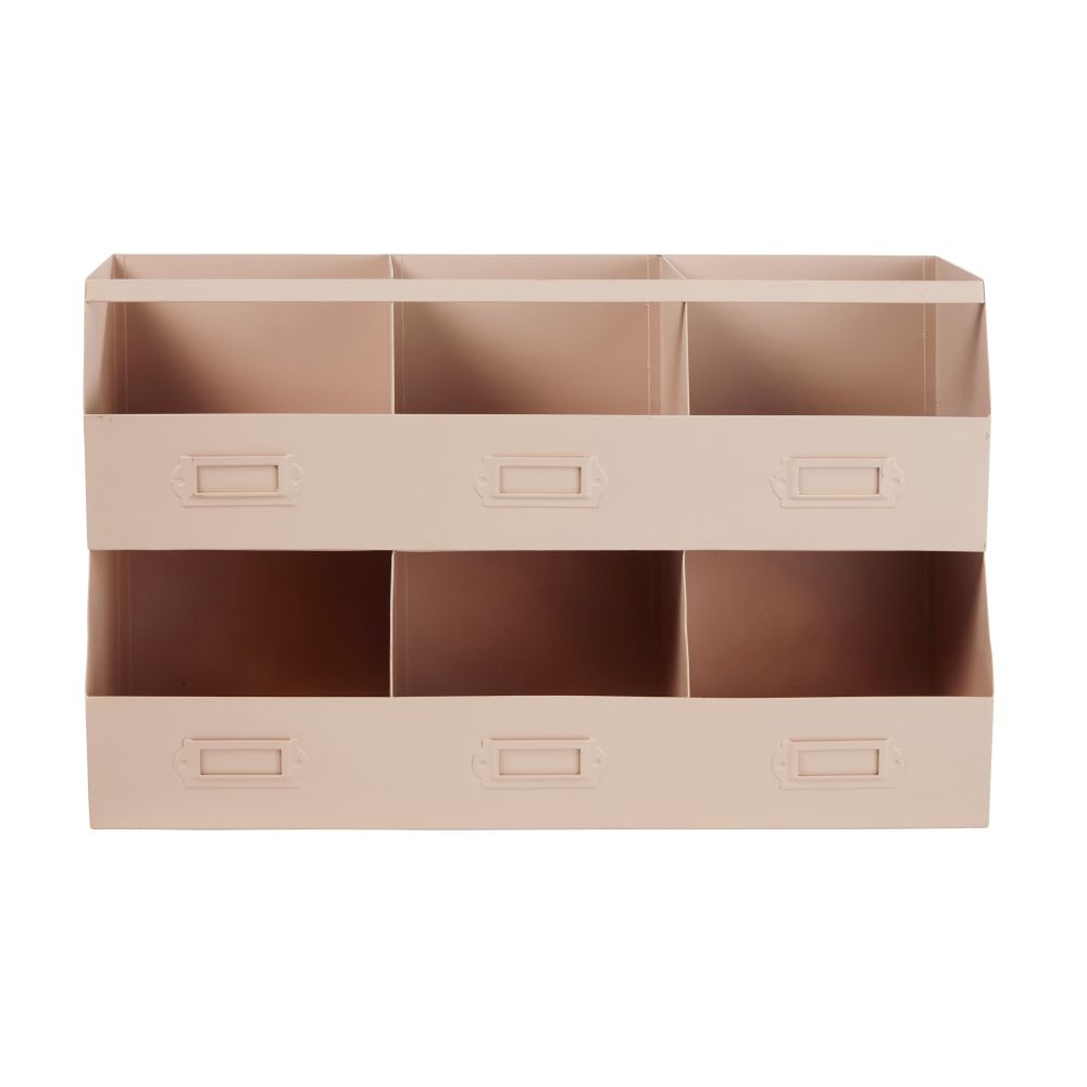 Etagère casiers en métal rose