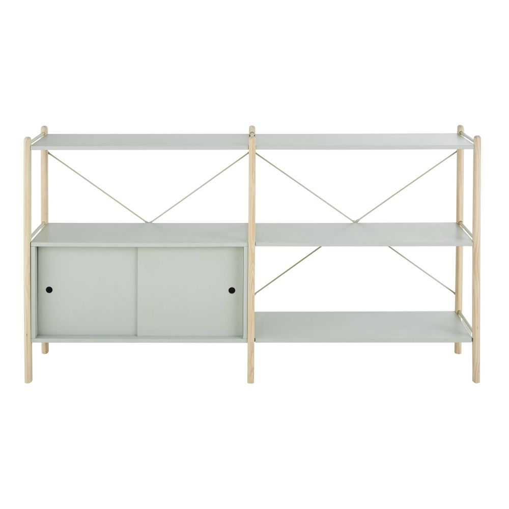 Etagère double 1 porte verte claire Etagère double 1 porte verte claire