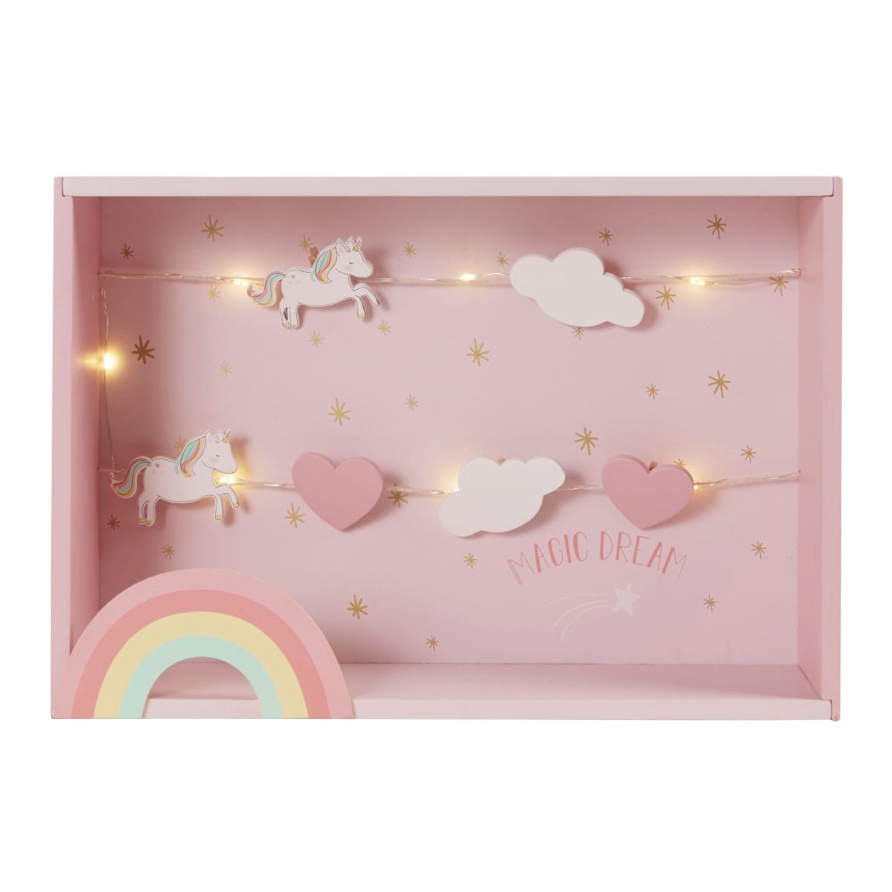Etagère pêle-mêle licorne arc-en-ciel multicolores (photo) Etagère pêle-mêle licorne arc-en-ciel multicolores
