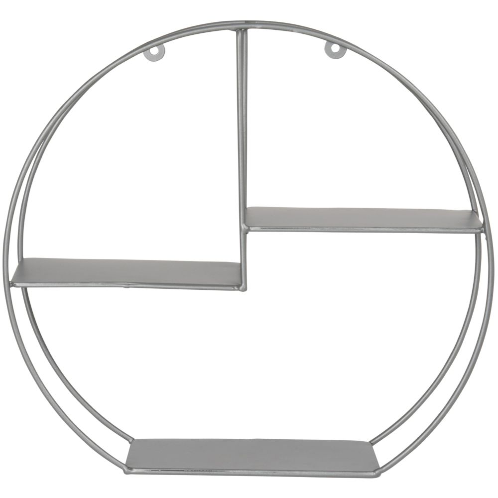 Etagère ronde en métal gris anthracite Etagère ronde en métal gris anthracite
