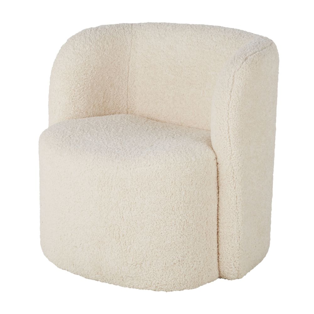 Fauteuil à bouclettes écrues Fauteuil à bouclettes écrues
