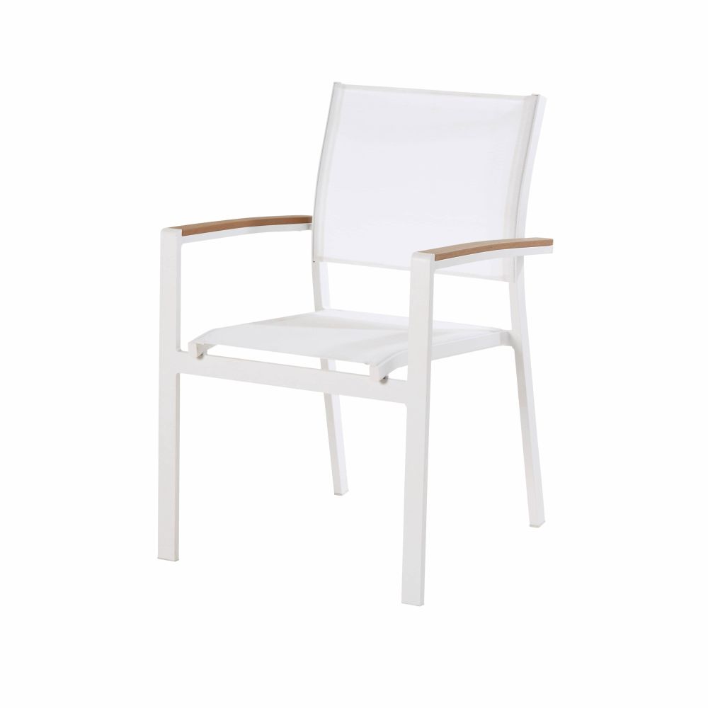 Fauteuil de jardin en aluminium blanc