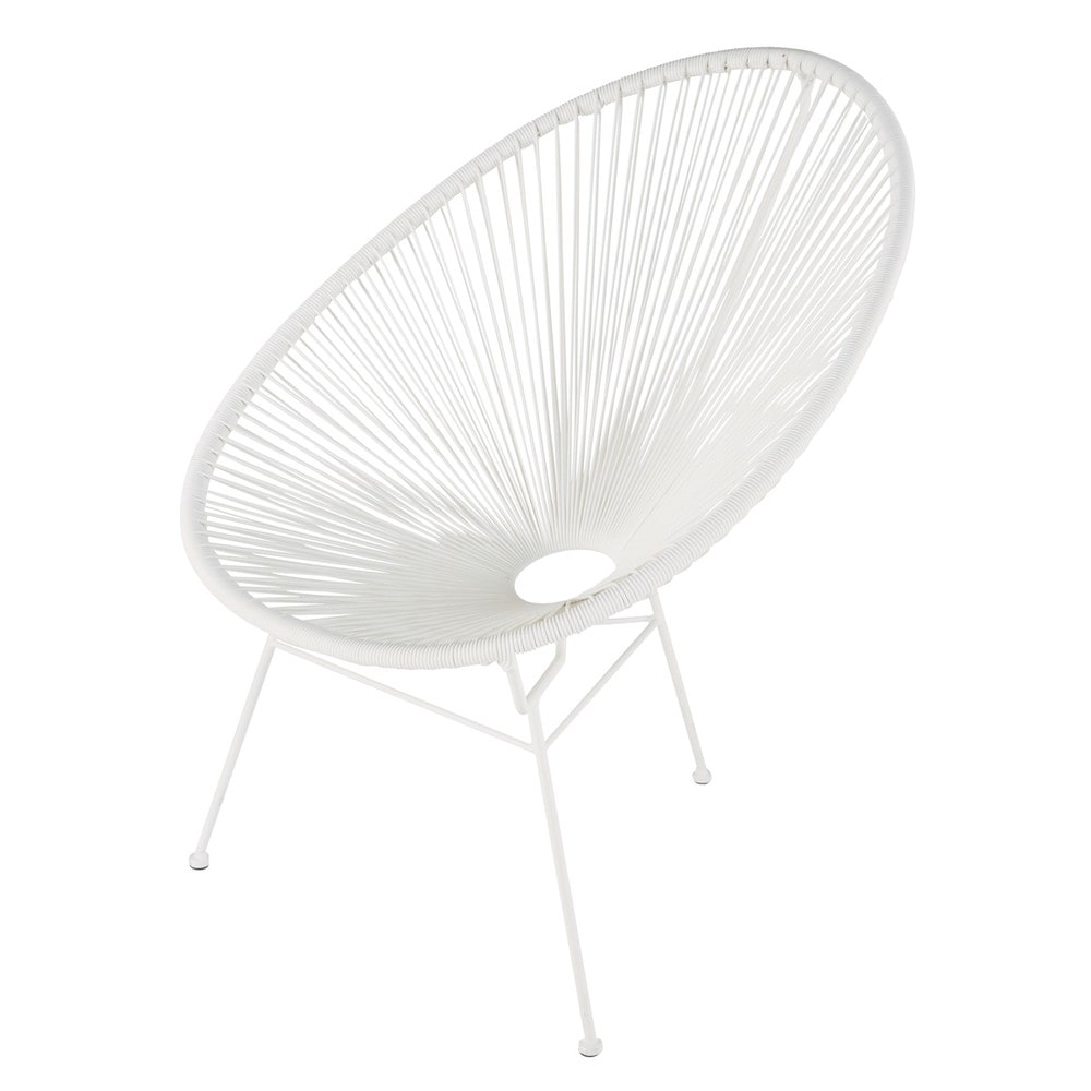 Fauteuil de jardin rond blanc