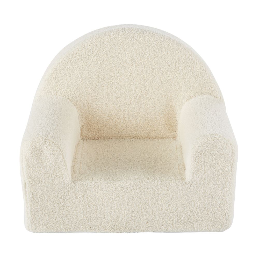 Fauteuil enfant à bouclettes blanches (photo) Fauteuil enfant à bouclettes blanches