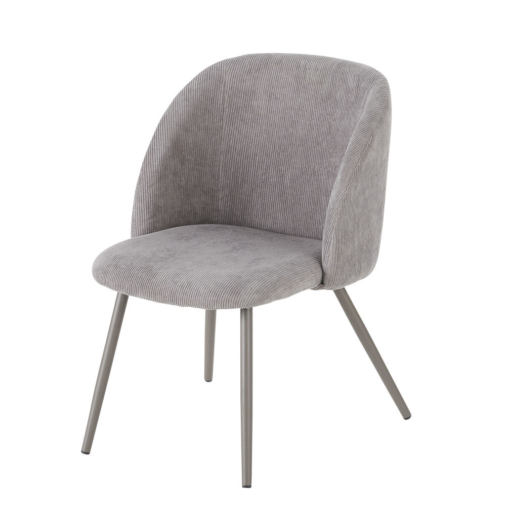 Fauteuil enfant en velours côtelé gris taupé (photo) Fauteuil enfant en velours côtelé gris taupé