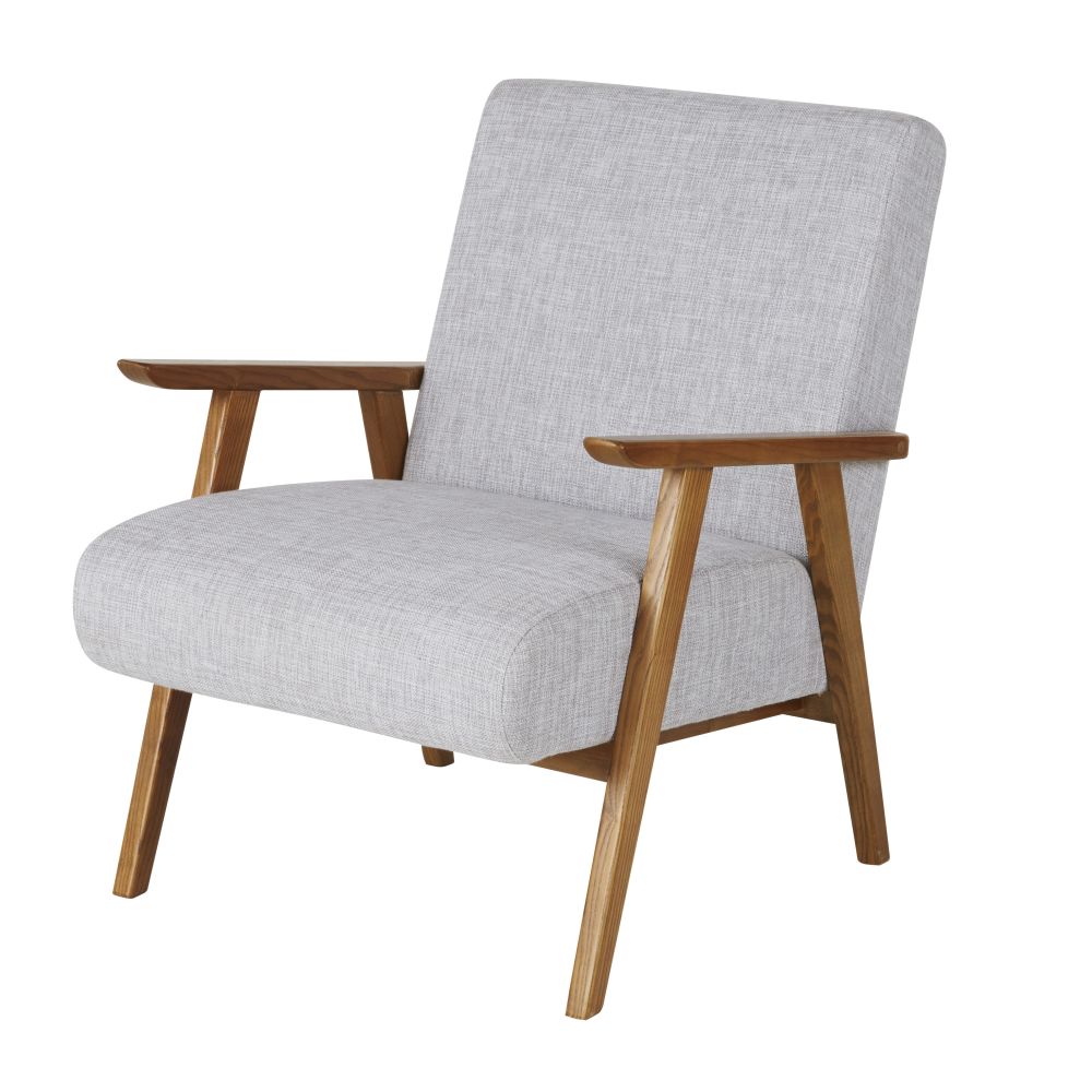 Fauteuil vintage gris clair