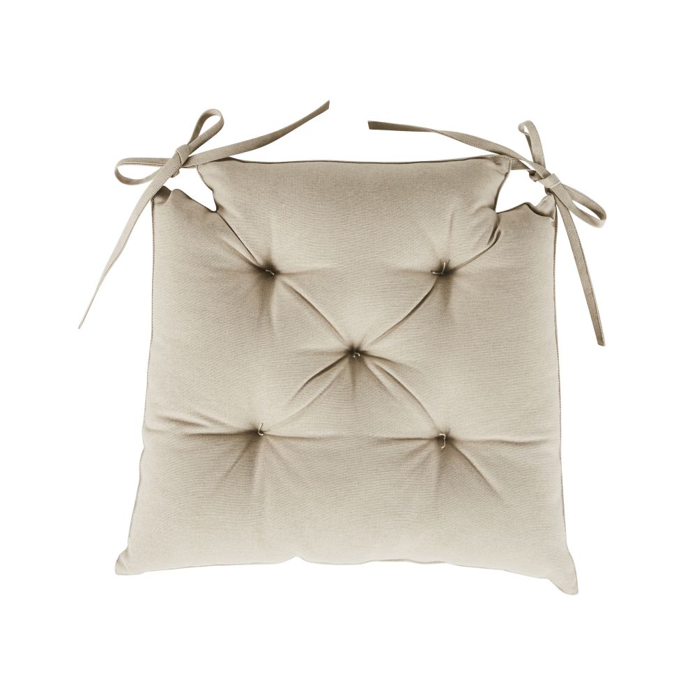 Galette de chaise beige 40x40 Galette de chaise beige 40x40