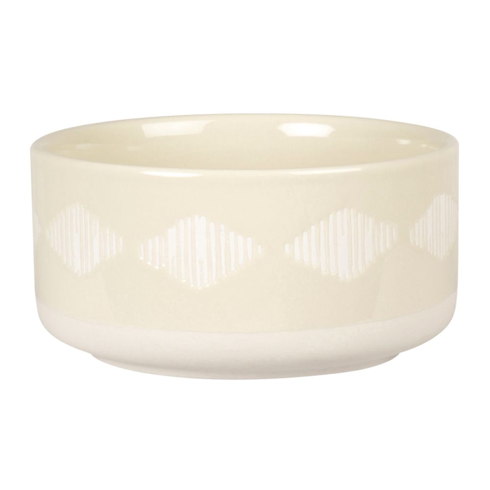 Gamelle en porcelaine grise motifs graphiques blancs Gamelle en porcelaine grise motifs graphiques blancs