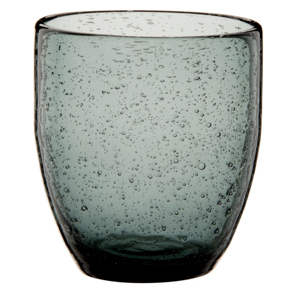 Gobelet en verre bullé teinté gris anthracite Gobelet en verre bullé teinté gris anthracite