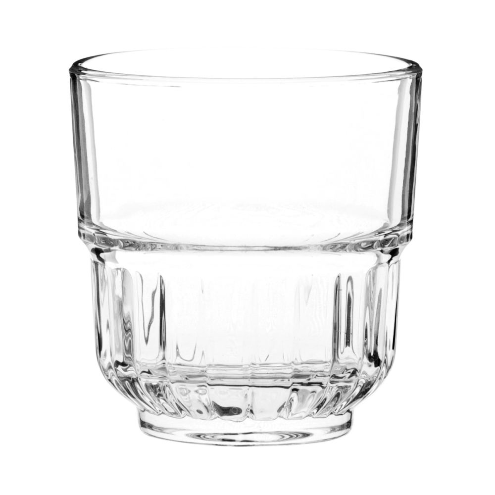 Gobelet en verre strié empilable