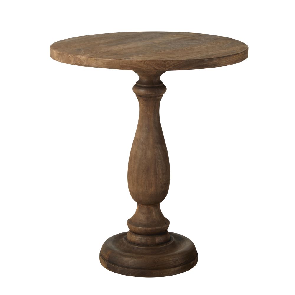 Guéridon en bois de manguier marron foncé H62