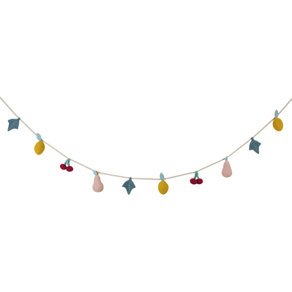 Guirlande fruits multicolores en crochet L190 (photo) Guirlande fruits multicolores en crochet L190