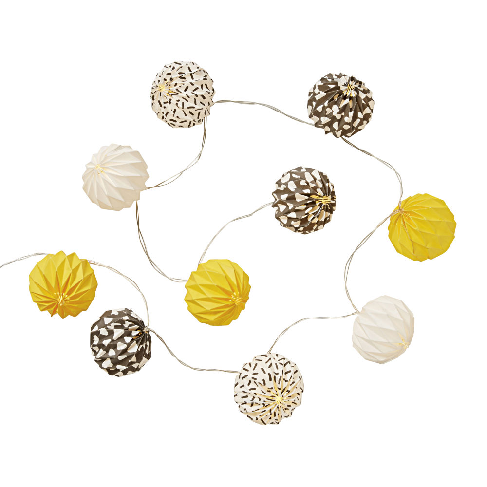 Guirlande lumineuse 20 LED en papier tricolore L185 (photo) Guirlande lumineuse 20 LED en papier tricolore L185