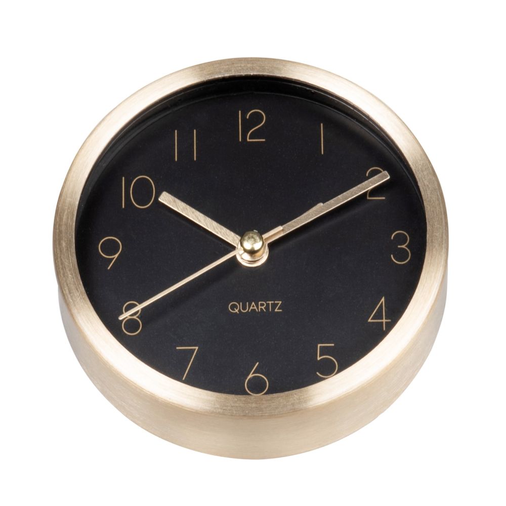 Horloge à poser noire et dorée D9 Horloge à poser noire et dorée D9