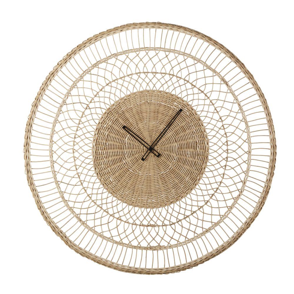 Horloge en fibre végétale tressée D82 Horloge en fibre végétale tressée D82