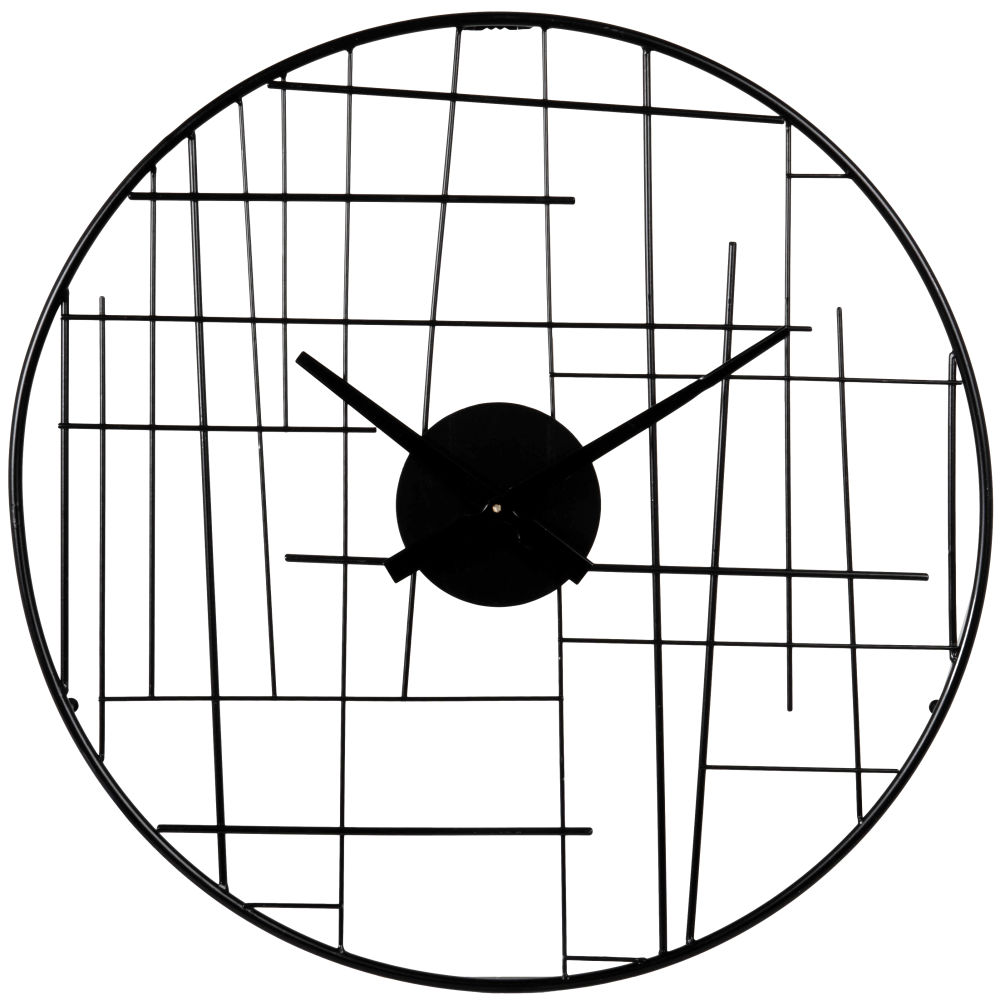 Horloge en métal filaire noir D55