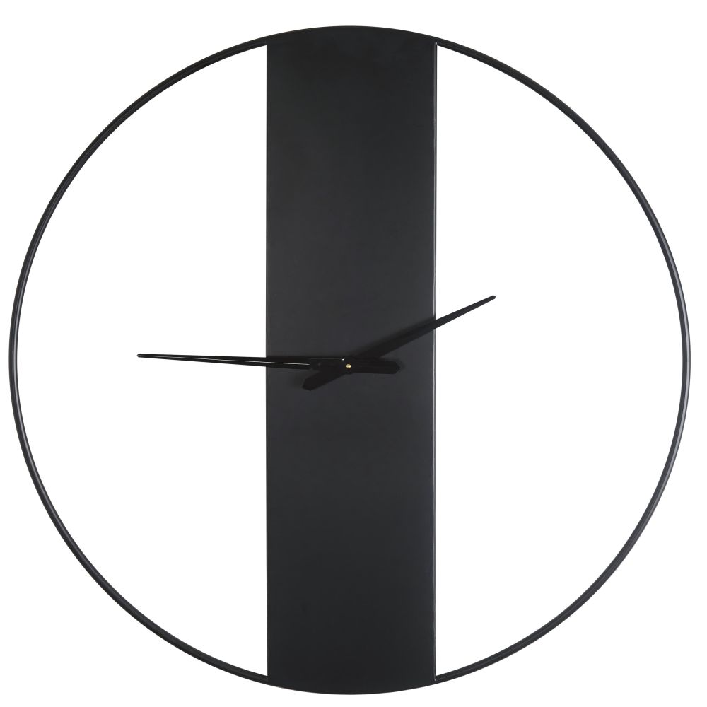 Horloge en métal noir D100