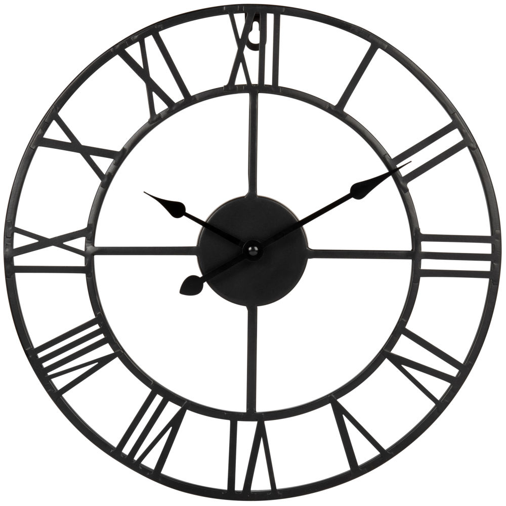 Horloge en métal noir D35
