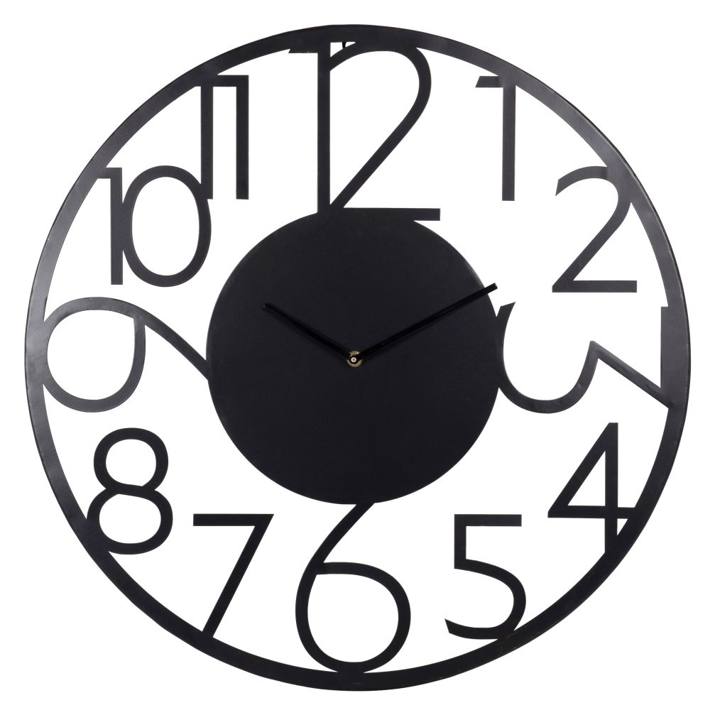 Horloge en métal noir D60