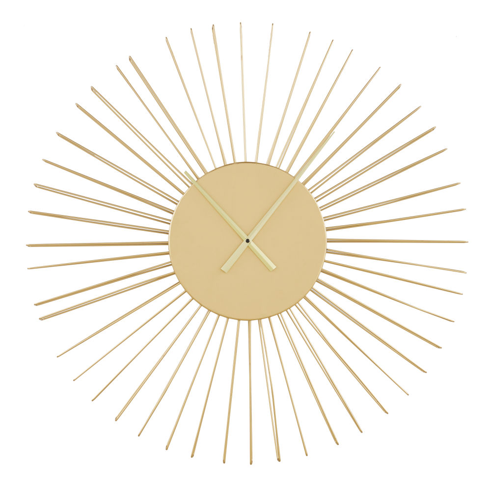 Horloge filaire en métal doré D80
