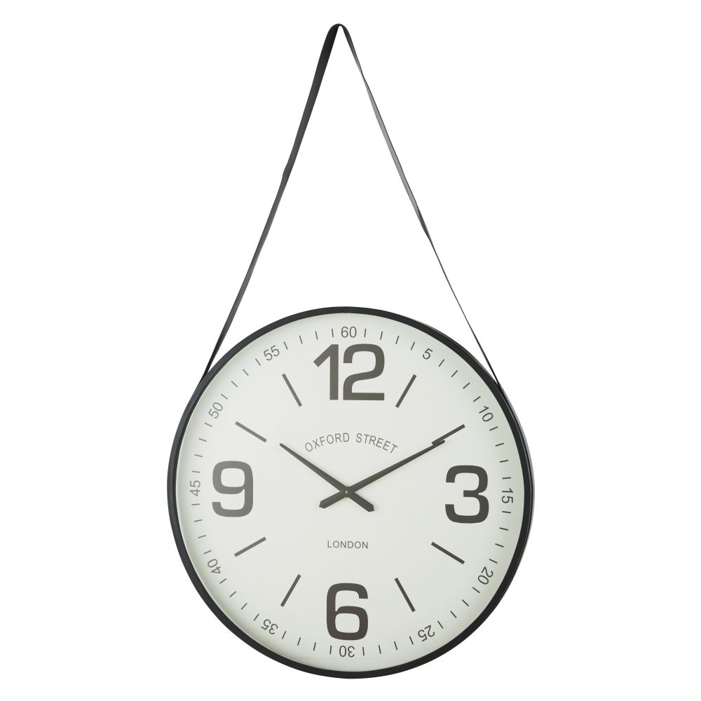 Horloge imprimée en métal noir D85