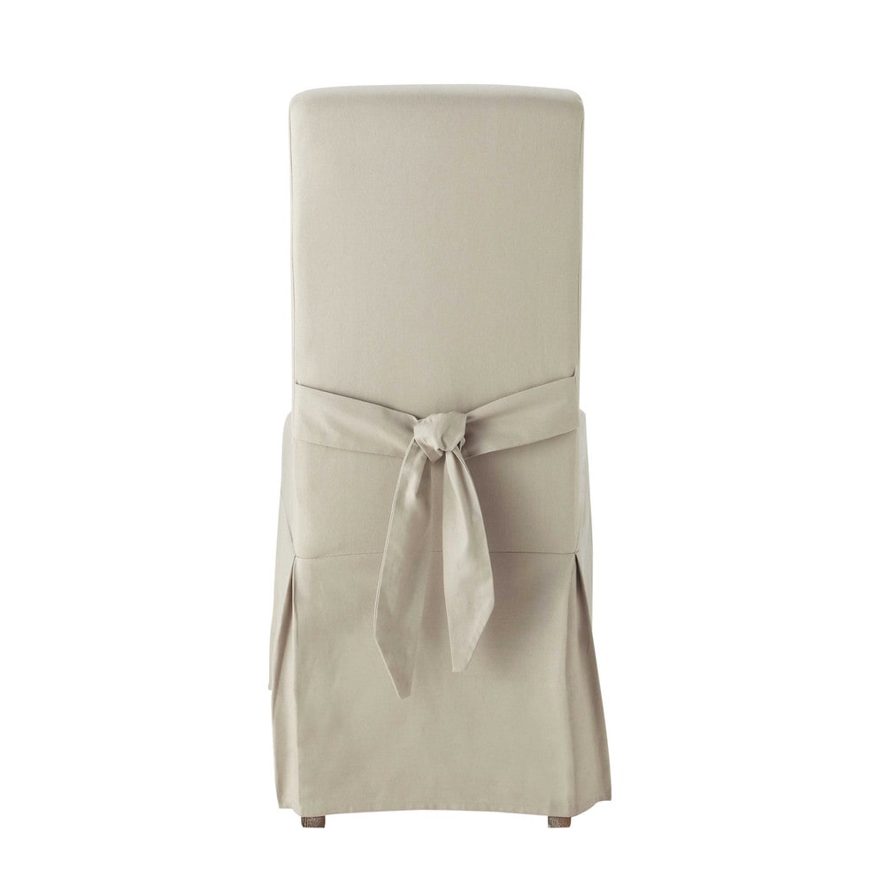 Housse de chaise avec nœud en coton mastic (photo) Housse de chaise avec nœud en coton mastic