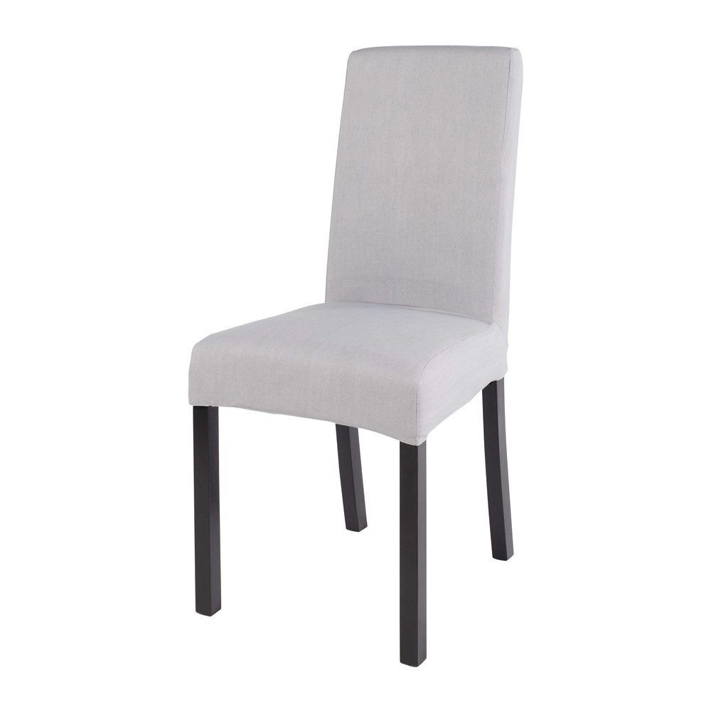 Housse de chaise en coton gris, compatible chaise MARGAUX