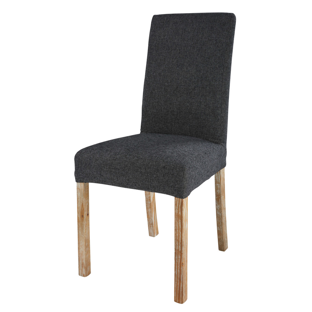 Housse de chaise gris charbon, compatible chaise MARGAUX