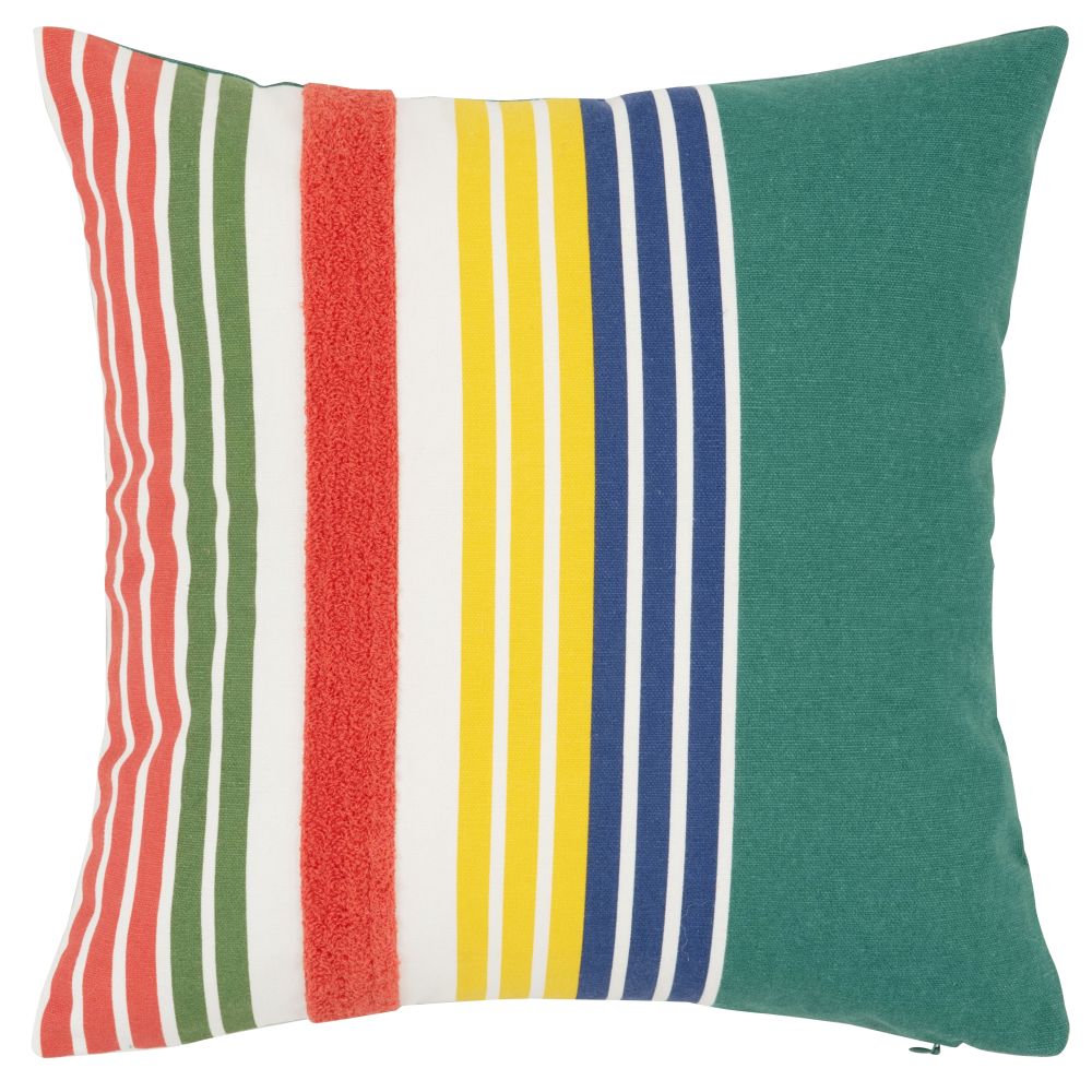 Housse de coussin en coton motifs tuftés multicolores 40x40 Housse de coussin en coton motifs tuftés multicolores 40x40