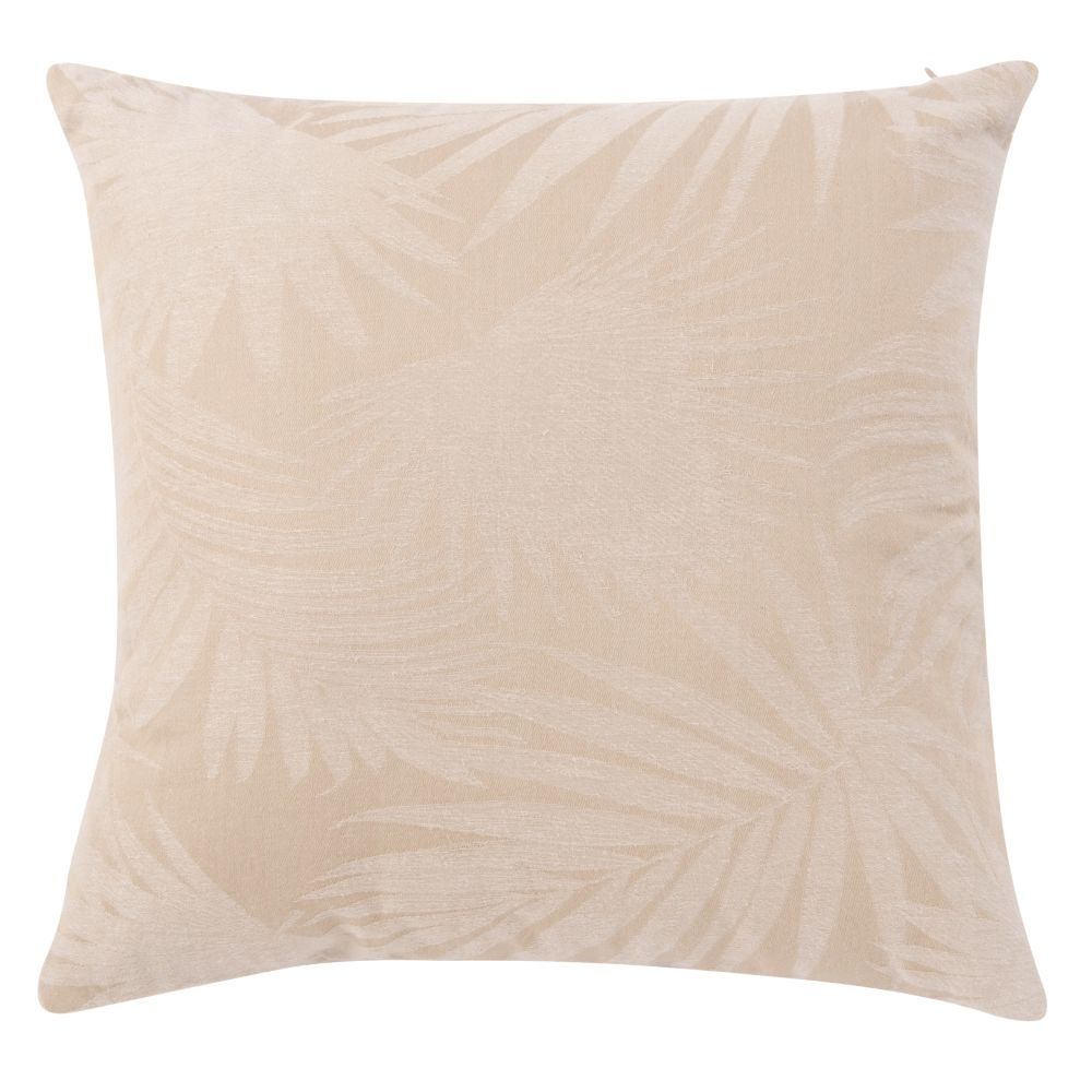 Housse de coussin en coton tissé jacquard beige 40x40 Housse de coussin en coton tissé jacquard beige 40x40