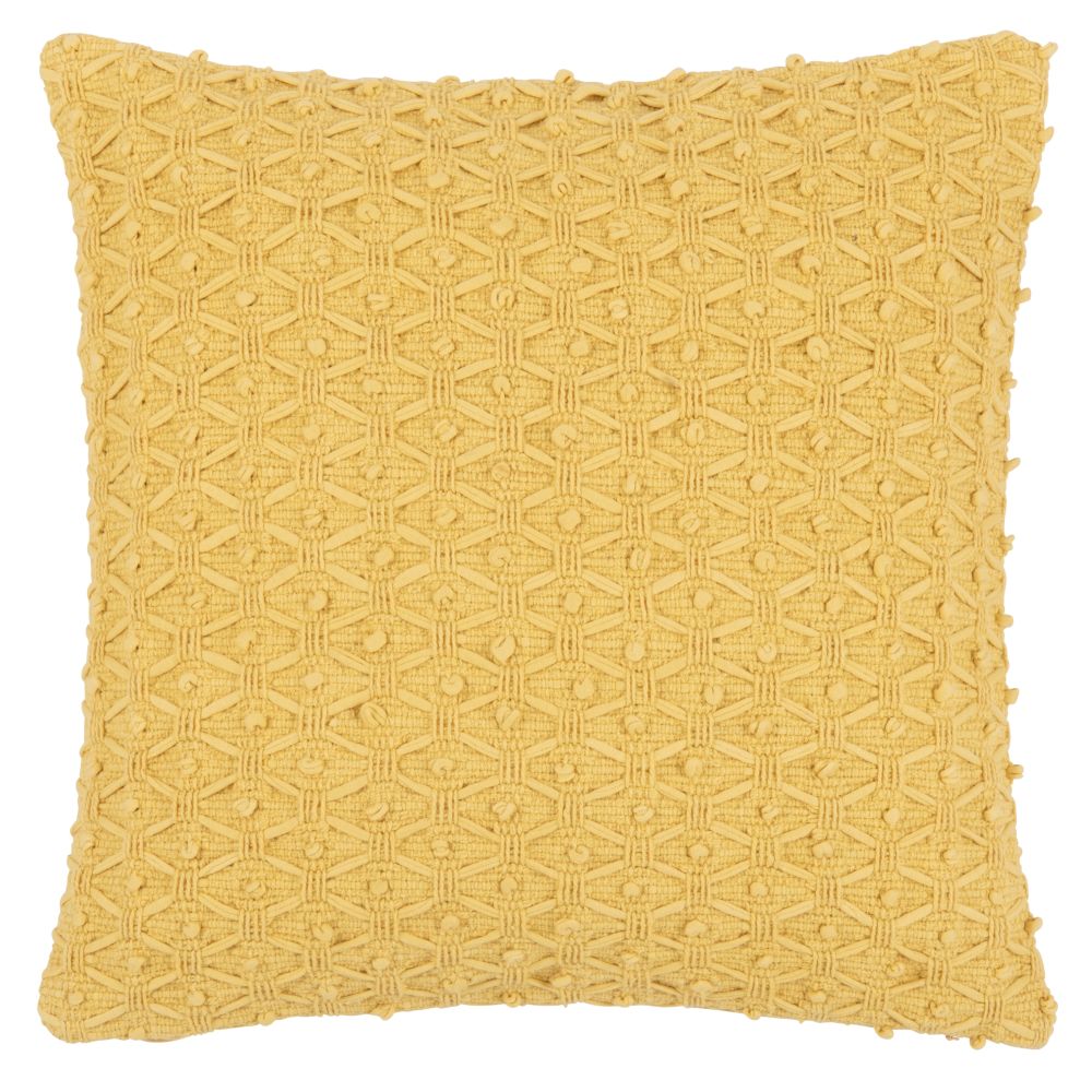 Housse de coussin en coton tissé jaune 40x40 Housse de coussin en coton tissé jaune 40x40