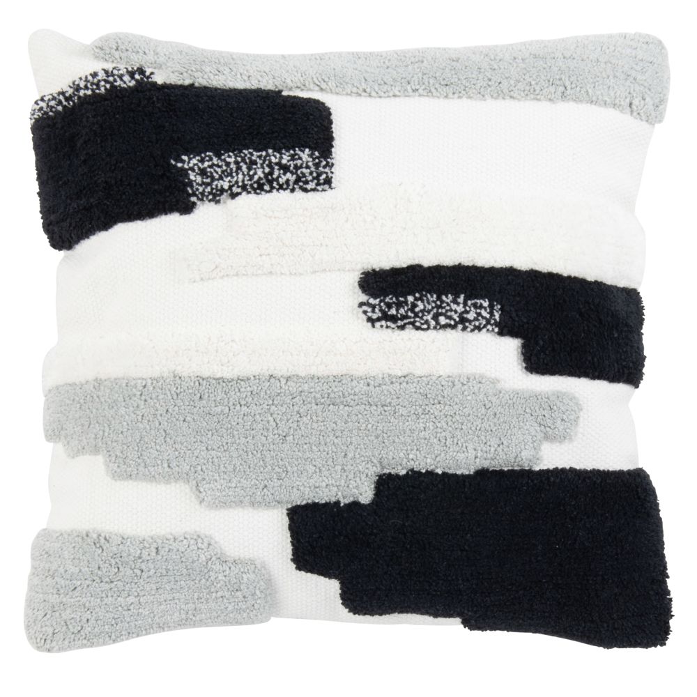 Housse de coussin en coton tufté tricolore 40x40 Housse de coussin en coton tufté tricolore 40x40