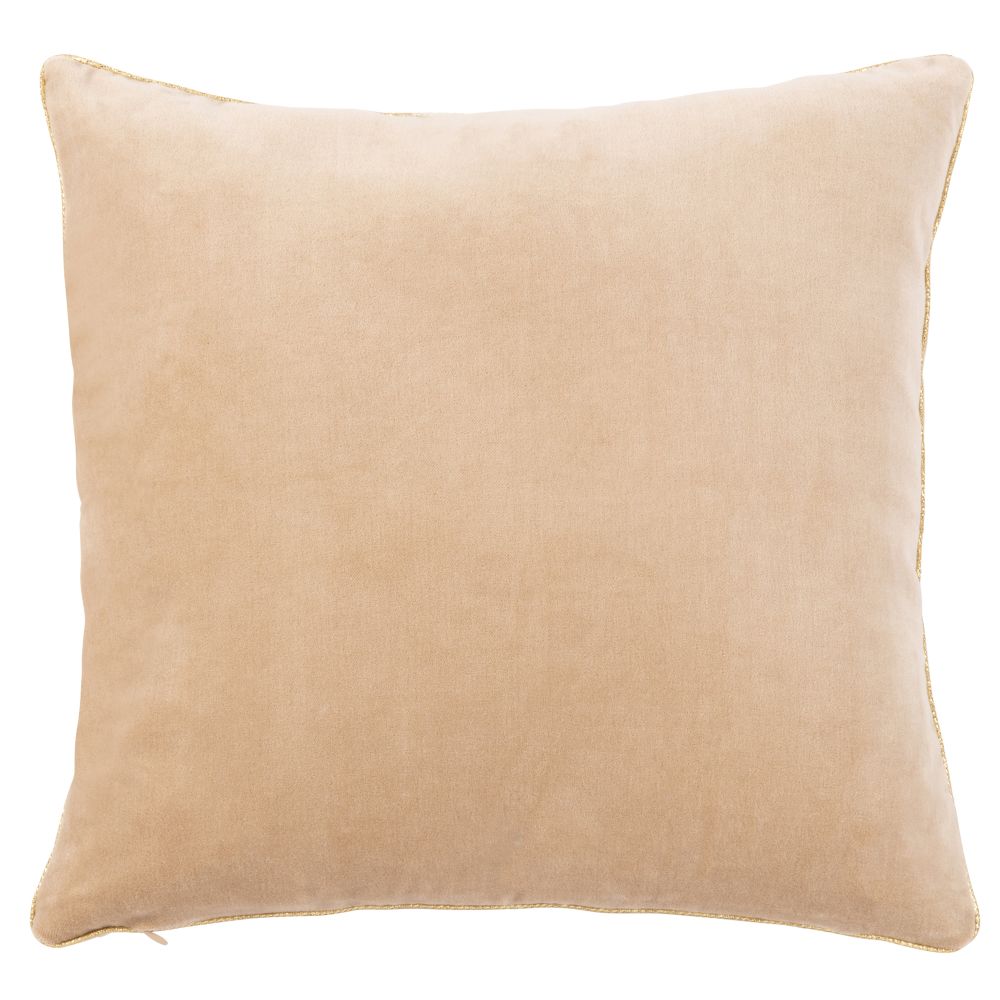 Housse de coussin en velours beige 40x40 (photo) Housse de coussin en velours beige 40x40