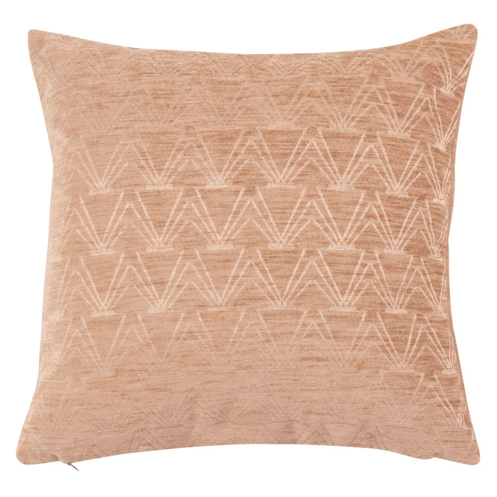 Housse de coussin tissée jacquard vieux rose avec lurex doré 40x40 Housse de coussin tissée jacquard vieux rose avec lurex doré 40x40