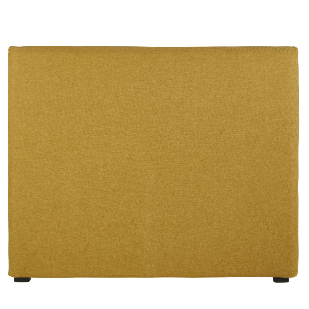 Housse de tête de lit 140 en velours ocre (photo) Housse de tête de lit 140 en velours ocre