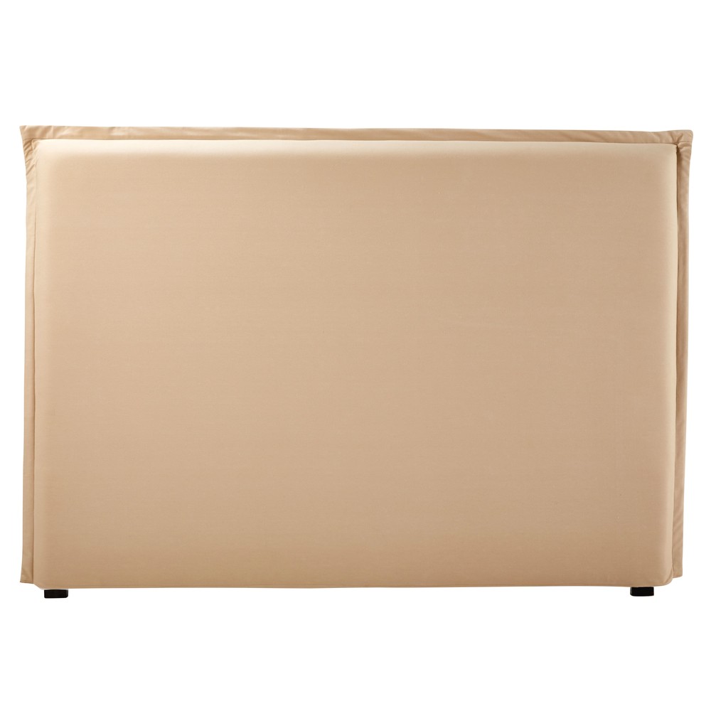 Housse de tête de lit 160 en coton beige (photo) Housse de tête de lit 160 en coton beige