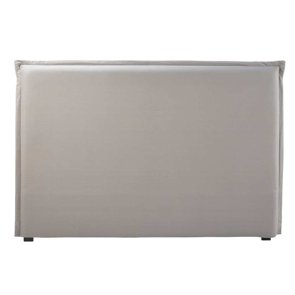 Housse de tête de lit 180 en coton gris Housse de tête de lit 180 en coton gris