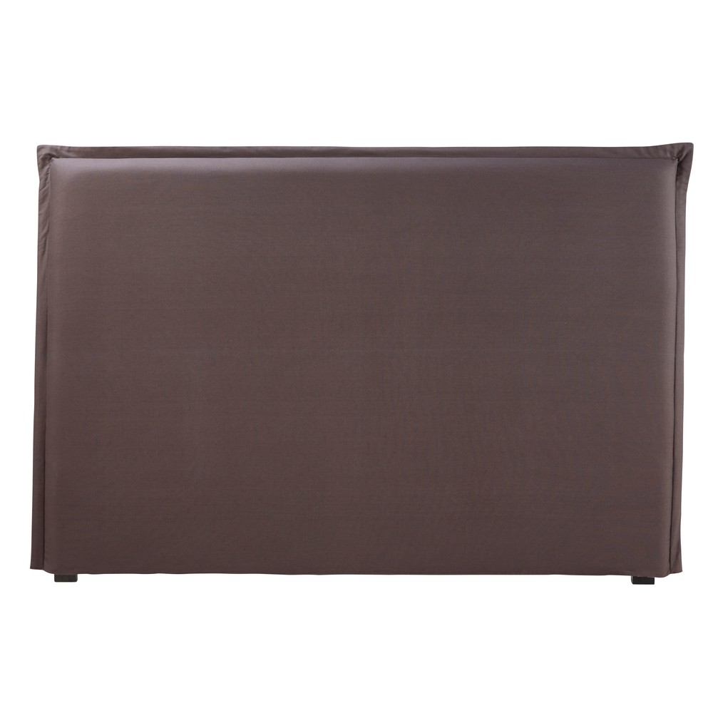 Housse de tête de lit 180 en coton gris anthracite Housse de tête de lit 180 en coton gris anthracite